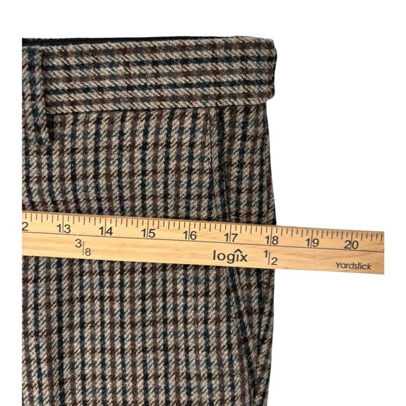 Jeff Banks London Wool Blend Houndstooth Check Pants Size 34 Old Money Womens - Picture 5 of 11